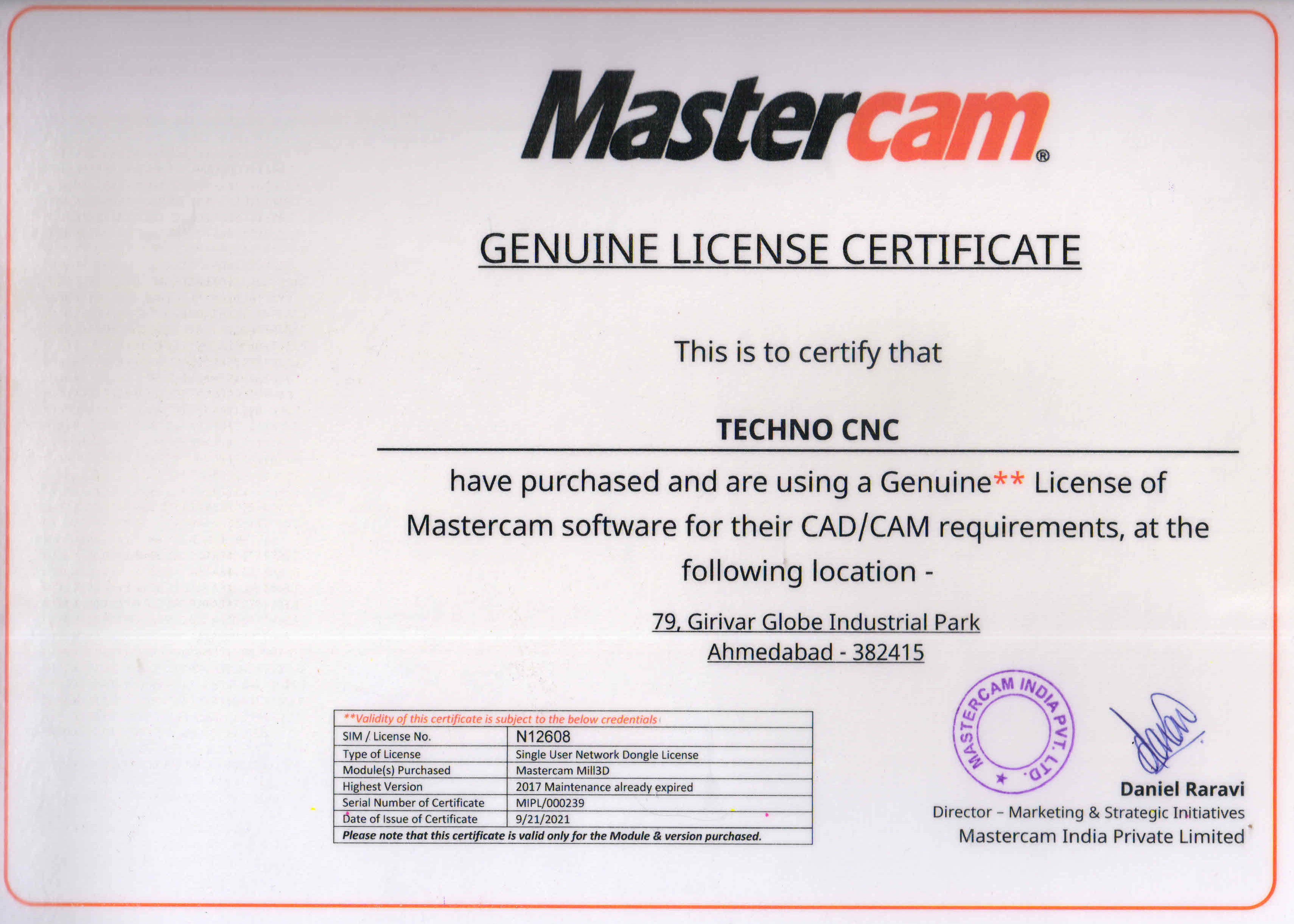 mastercam certification